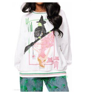 QUEEN OF SPARKLES X WICKED Licensed Elphaba & Glinda Card Sweatshirt